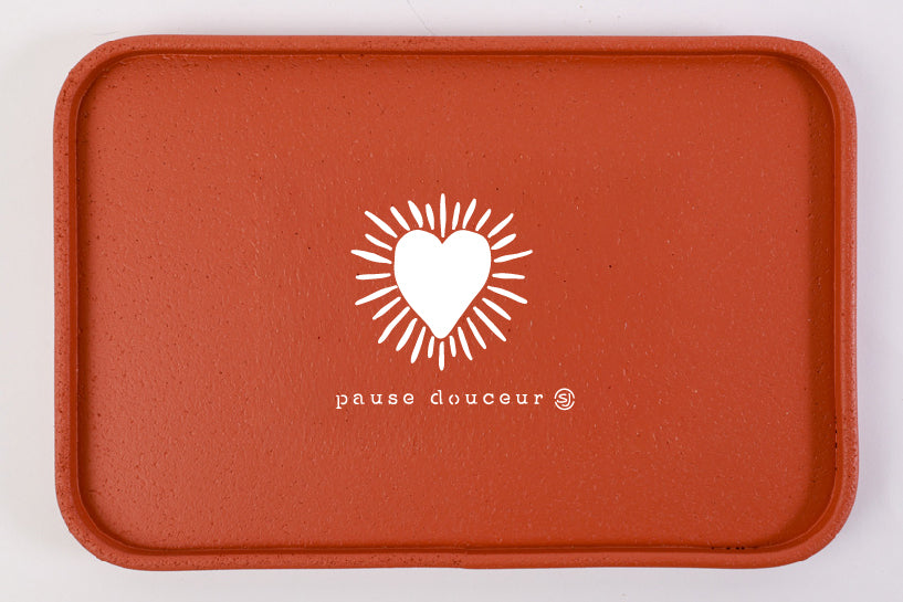Plateau liège 20x30cm pause douceur