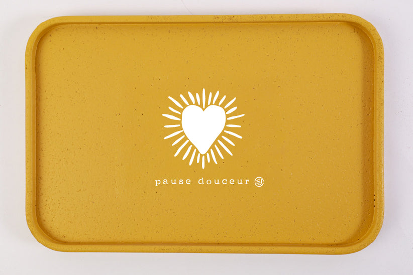 Plateau liège 20x30cm pause douceur