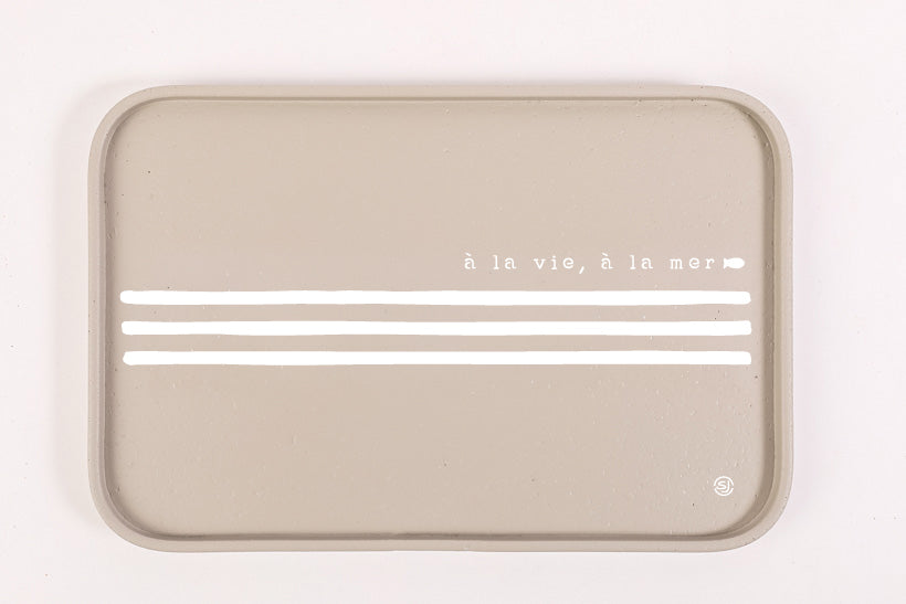 Plateau liège 20x30cm marinière