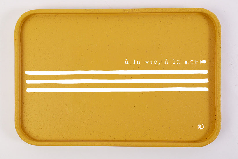 Plateau liège 20x30cm marinière