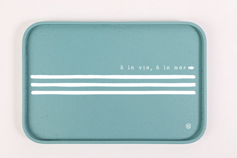 Plateau liège 20x30cm marinière