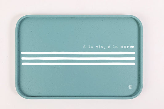 Plateau liège 20x30cm marinière