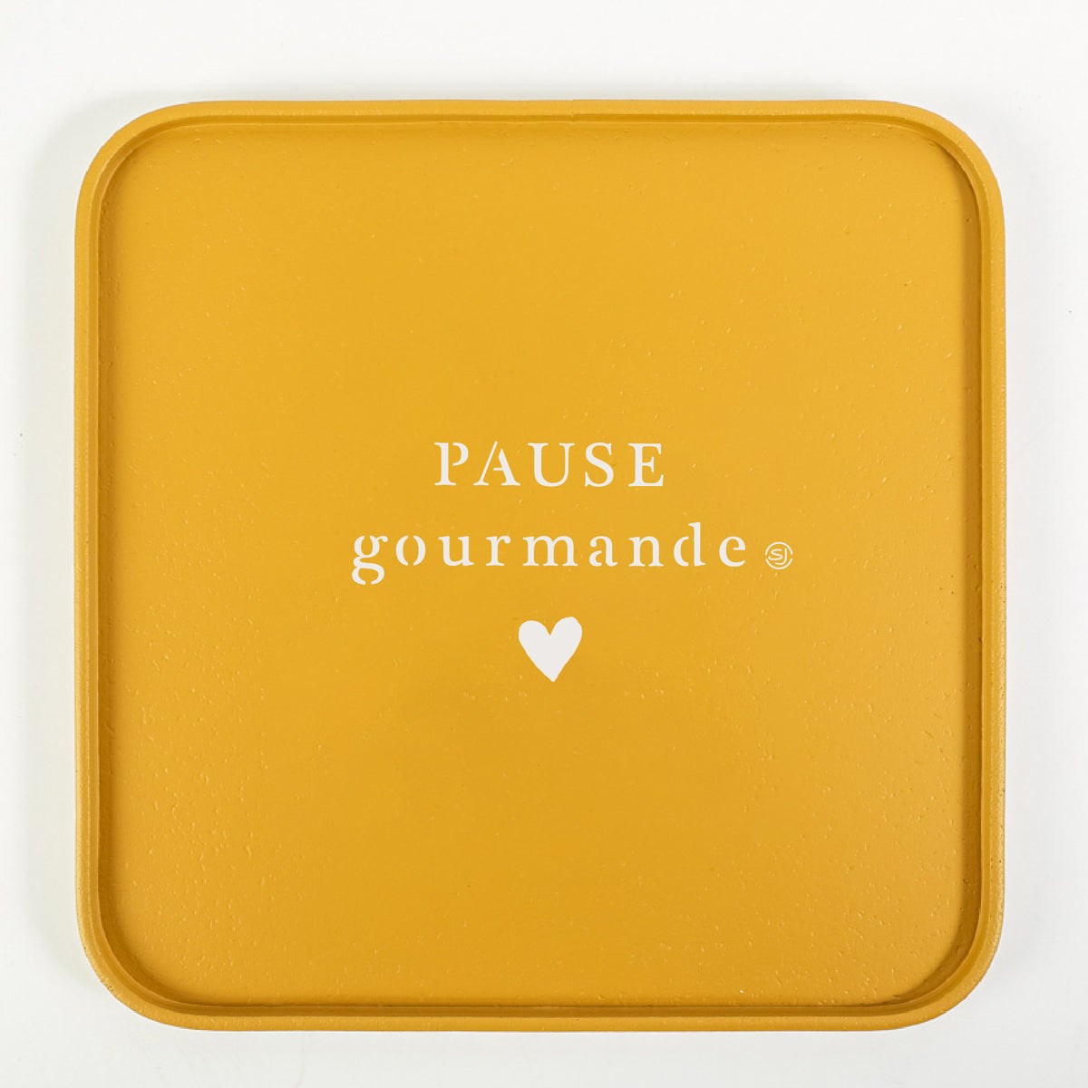 Plateau liège 30x30cm pause gourmande