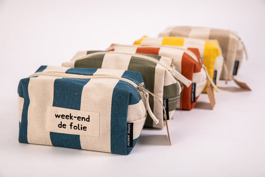 Trousse rayures charlie week-end de folie
