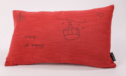 Coussin rectangle vive le vent