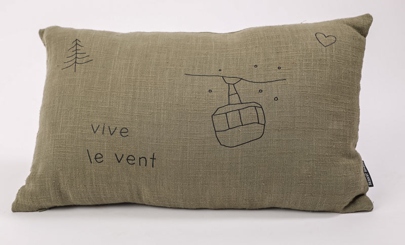 Coussin rectangle vive le vent