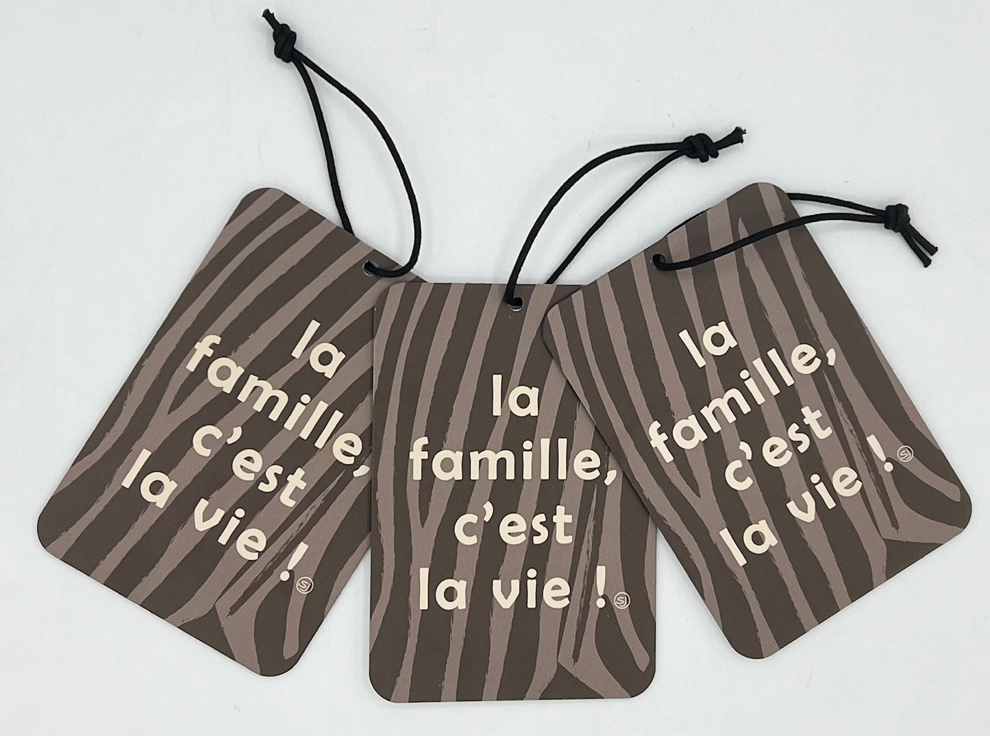 Mini plaque décorative la famille, c'est la vie zèbre
