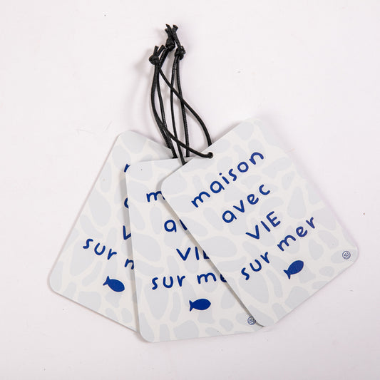 Mini plaque décorative maison avec vie sur mer