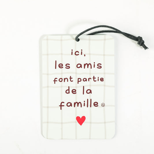 Mini plaque décorative la famille les amis