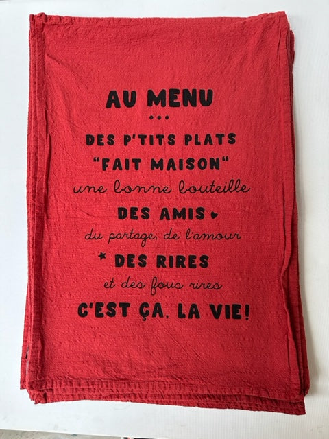 Torchon au menu